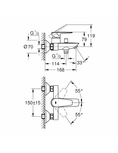 Grohe Bauedge Αναμεικτική Μπαταρία...