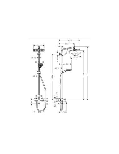 Hansgrohe Crometta E240 Στήλη Ντουζ...