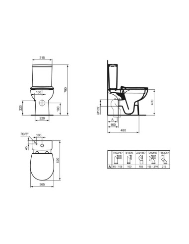 Ideal Standard Eurovit Σετ Λεκάνης... Ideal Standard Eurovit Σετ Λεκάνης...