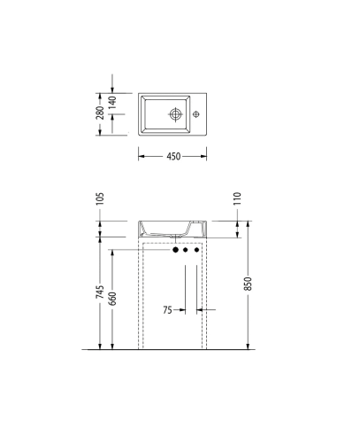 Serel Tetra Νιπτήρας Επικαθήμενος /...