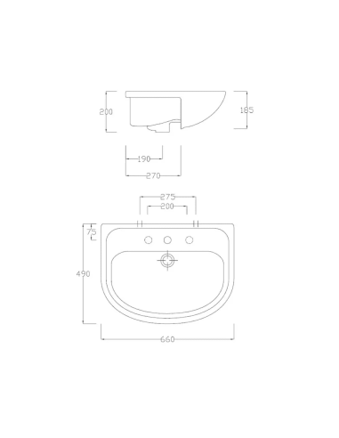 Artceram Apollo Ημιχωνευτός Νιπτήρας...