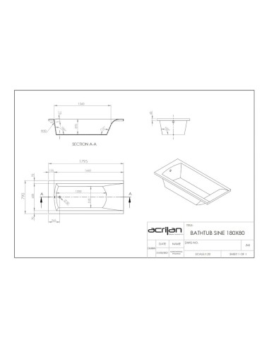 Acrilan Sine Ακρυλική Μπανιέρα με...